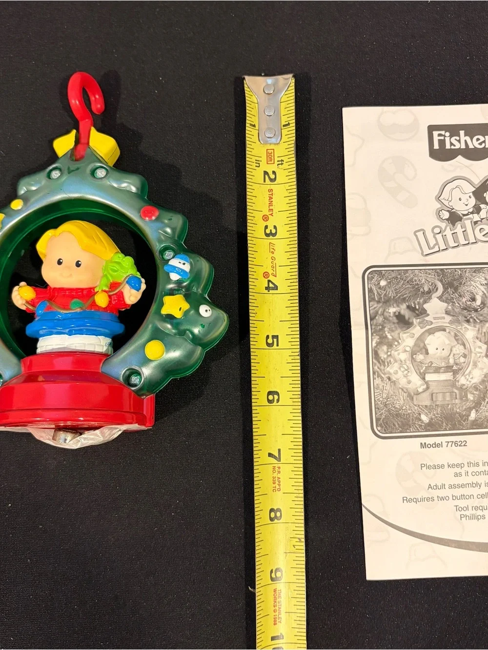 Fisher Price Little People Eddie’s Christmas Tree Ornament 2002 Mattel w/ Box